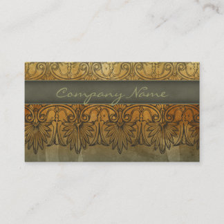 Antiguo Salon Spa Lace Tarjeta de visita Dorado ve