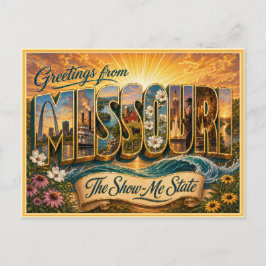 Antiguo saludo de Missouri de tarjeta postal