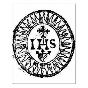 Antiguo sello de goma de Christograma