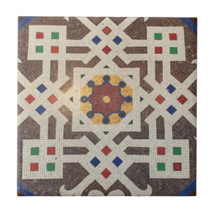 Antiguo suelo de baldosas de mosaico en Milán - ar