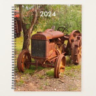 Antiguo tractor vintage, Australia, planificador d