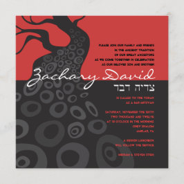 ANTIGUO TREE Bar Bat Mitzvah Invitación