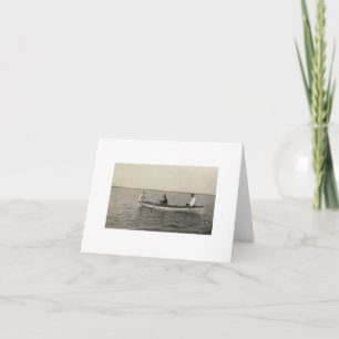 Antiguos amigos antiguos de fotos reales en barco