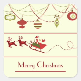 Antiguos Navidades de moda - Pegatina cuadrado