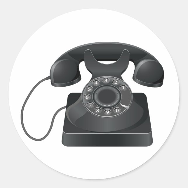 Antiguos Pegatinas de teléfonos negros (Anverso)