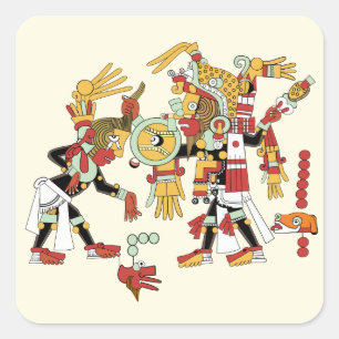 Antiguos Pegatinas maya mesoamericanos de arte mex