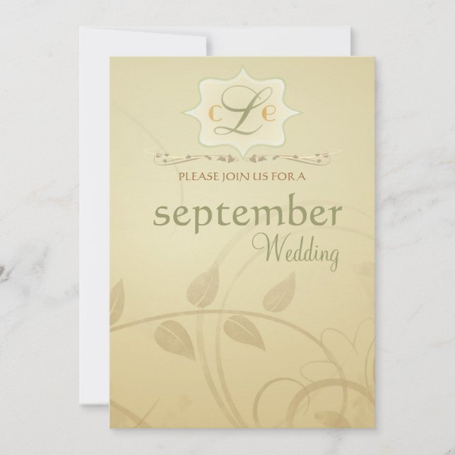 Antiguos Wisps de Otoño - Invitaciones a la boda d (Anverso)