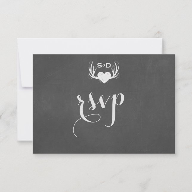 Antillas y el corazón atando la boda del nudo RSVP (Anverso)