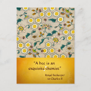 ANTIQUE HONEY BEE BEEKEEPER, TARJETA DE POSTAL DE 