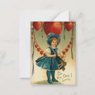 Antique Valentine Pocket Notas de Amor