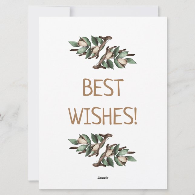 Antler con postal de rama verde (Reverso)