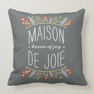 Antlers Berries y Pine   Cojín decorativo