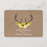 Antlers + RSVP inspirado en cartón de flores silve