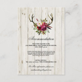 Antlers Rústico Alojamiento Tarjetas de Boda de Ma