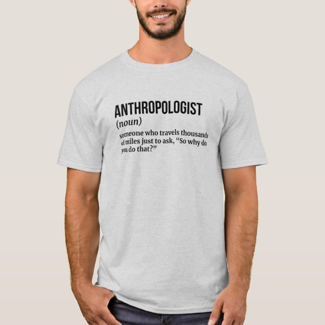 Antropología Nerd Divertida Camisa de Definición (Anverso)
