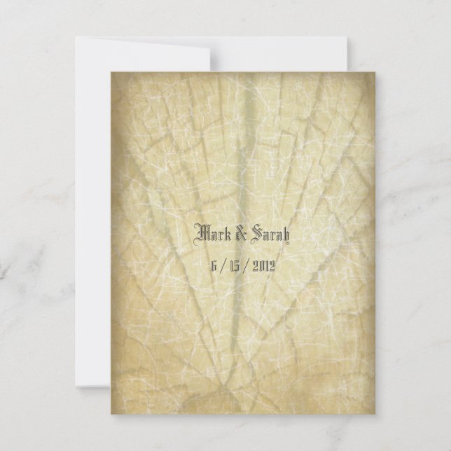 Antropología Vintage Faded Rustic Wood3 Invitación (Anverso)