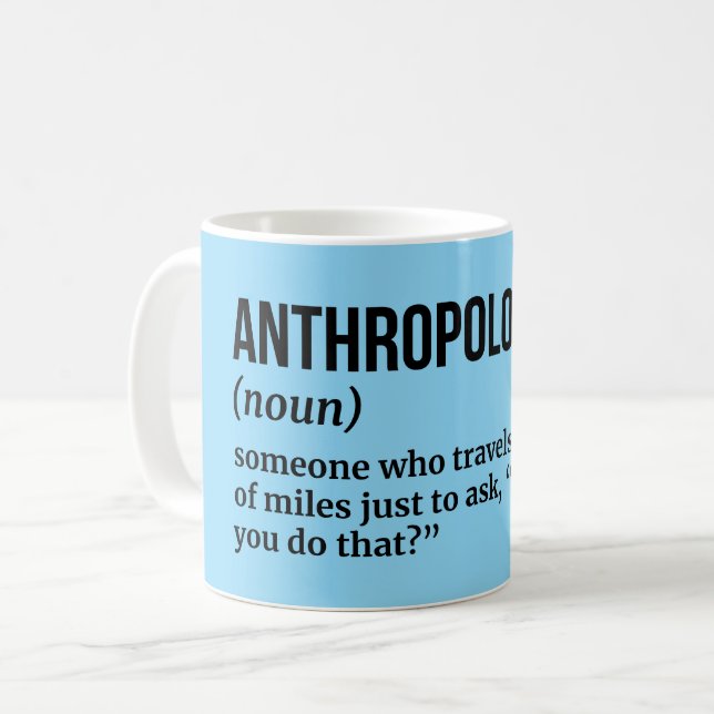 Antropólogo - taza de definición de café (Anverso izquierdo)