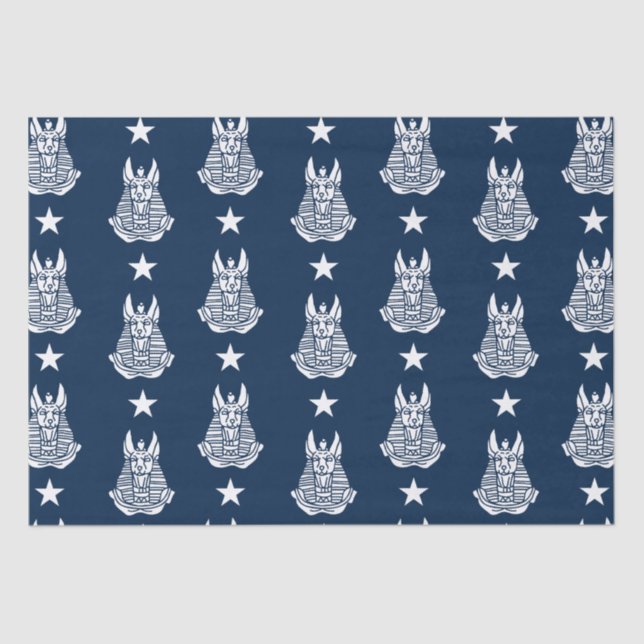 Anubis Antiguo Papel Tejido Egipcio (Anverso)