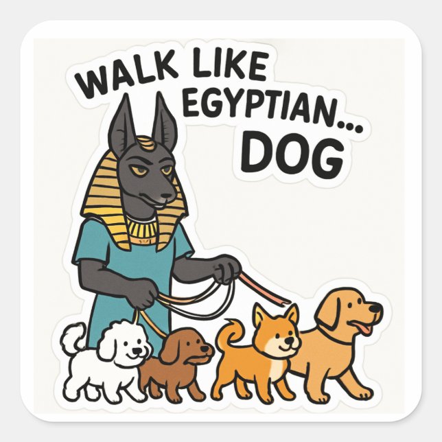 Anubis Dog Sacred Premium Vinyl Pegatina (Anverso)