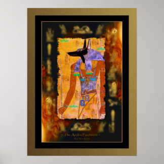 ANUBIS Poster del efecto del arte egipcio sobre el