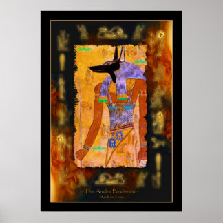 ANUBIS Poster Egipcio de Arte de Dios