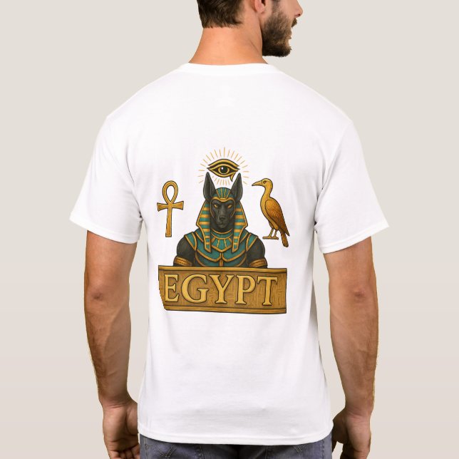 Anubis & Thoth | Símbolos Egipcios - Camiseta (Reverso)