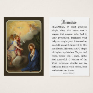 Anunciación católica de la plegaria María Memorare