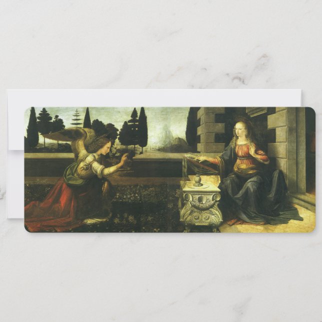 Anunciación del Señor por Leonardo da Vinci (Anverso)