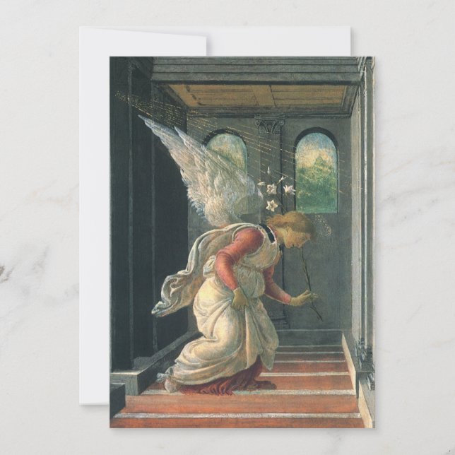 Anunciación (detalle de ángel) de Sandro Botticell