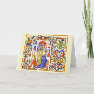 Anunciación iluminación medieval