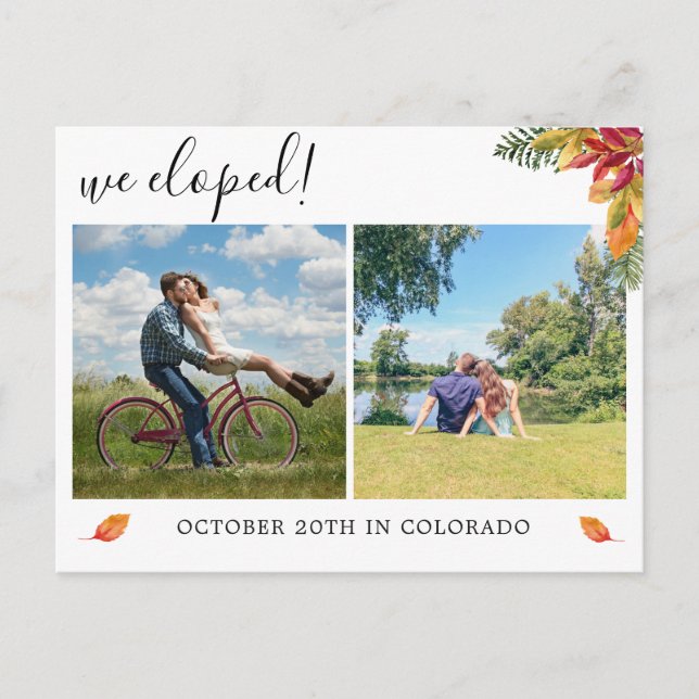 Anunciamos nuestra huida con una postal de otoño c (Anverso)