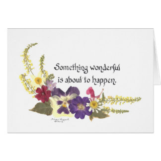 Anunciar algo especial o levantar tarjeta espiritu