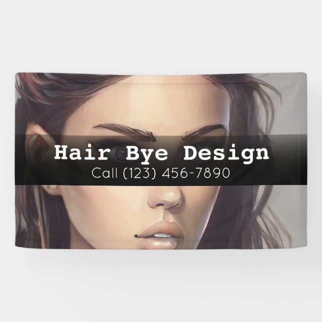 Anunciar la pancarta comercial de Hair Salon (Horizontal)