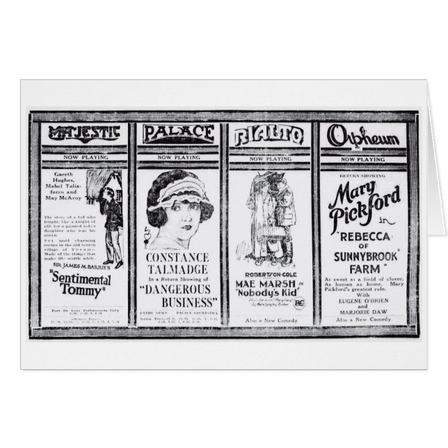 Anuncio 1921 de Mary Pickford Constance Talmadge (Anverso (Horizontal))