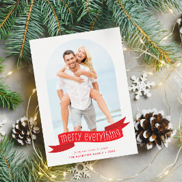 Anuncio 2022 PHOTO modern arch merry everything ribbon