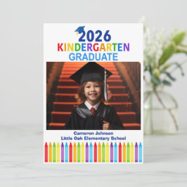 Anuncio 2026 Kindergarten Custom Kids Photo Graduation