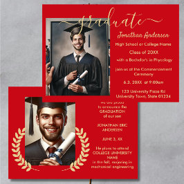 Anuncio 2 Guión del Collage de Graduación de Fotografías R