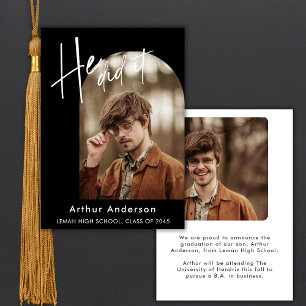 Anuncio 2 Personalizado de fotografía Graduación simple el