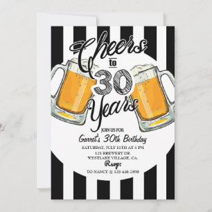Anuncio 30 años, treinta sucios, cerveza, vítores y cervez