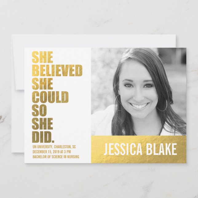 Anuncio 311 Ella Creía Que Podía Así Que Se Graduó (Anverso)