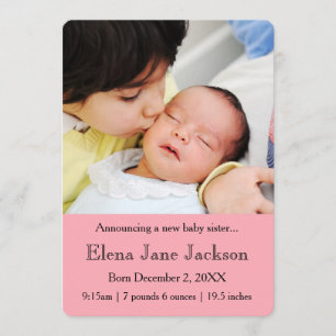 Anuncio 3x5 Brother que anuncia el rosa del nacimiento de