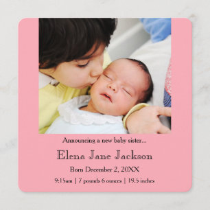 Anuncio 3x5 Brother que anuncia el rosa del nacimiento de