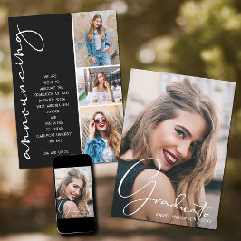 Anuncio 4 Collage de Graduación de Fotografías con escritu