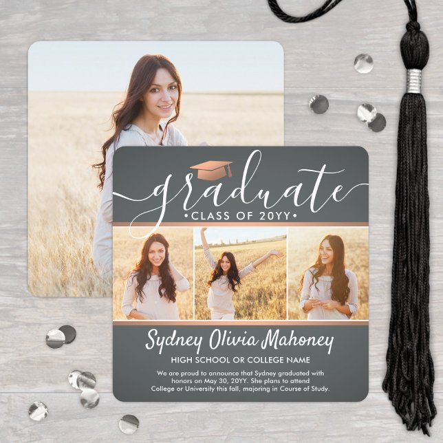 Anuncio 4 Collage de graduación fotográfica Gray y Faux Co (Subido por el creador)