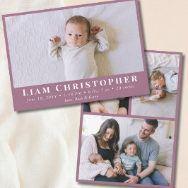 Anuncio 4 Foto Moderno Lilac Lilac Purple simple Nacimient