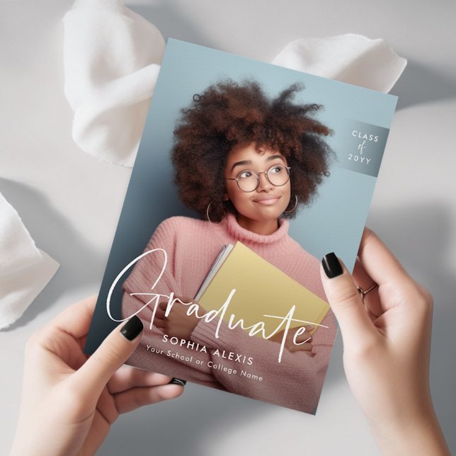 Anuncio 4 Foto Sobreposición blanca elegante Graduación de (Subido por el creador)