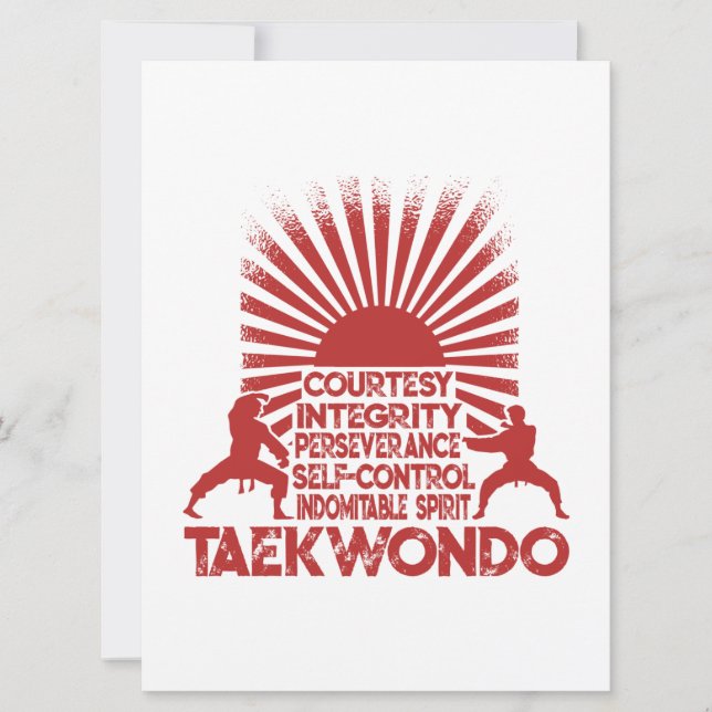 Anuncio 5 Tenets De Taekwondo (Anverso)