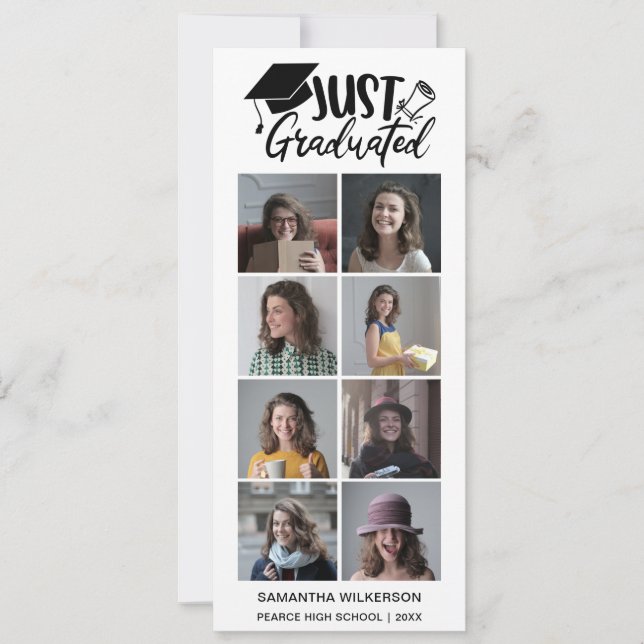 Anuncio 8 Acaba De Graduarse Clase De Collage de fotos De  (Anverso)