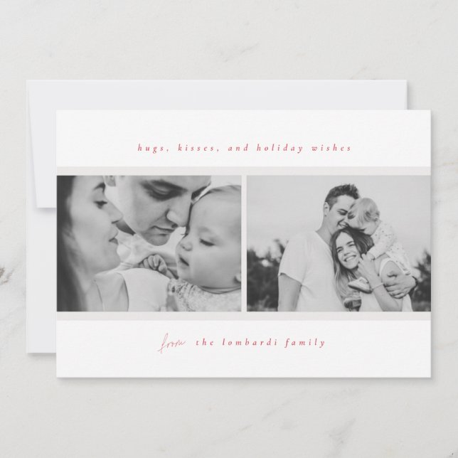 Anuncio Abrazos, besos, deseos de vacaciones rojos (Anverso)