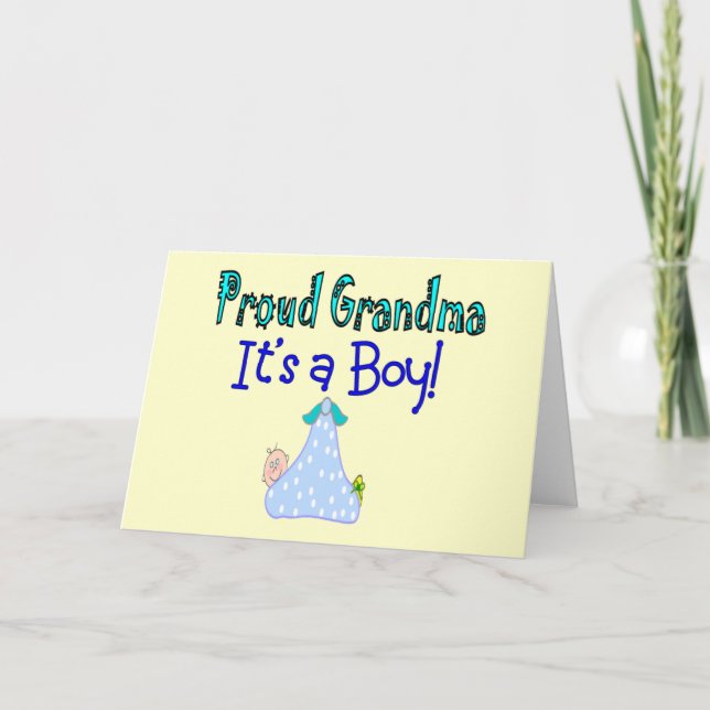 Anuncio Abuela orgullosa, "¡Es un niño!" Regalos (Anverso)